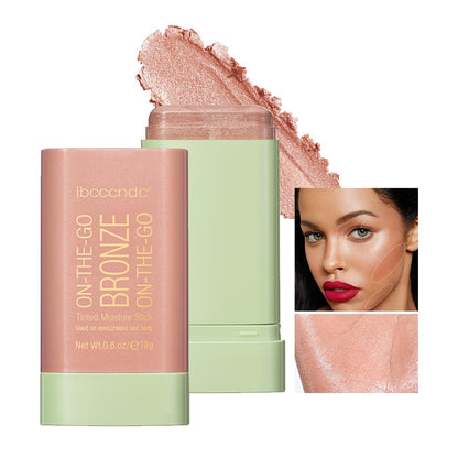 Hulyfw Cream Contour StickVersatile Bronzer Facial Contouring StickLong Lasting Highlighter Waterproof Facial ShapingBuildable Highlight Contour Makeup Natural Radiant Look02 Soft Glow